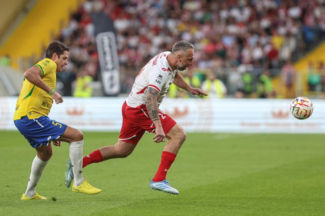 Ronaldinho na Stadionie Śląskim w meczu gwiazd Polska - Brazylia