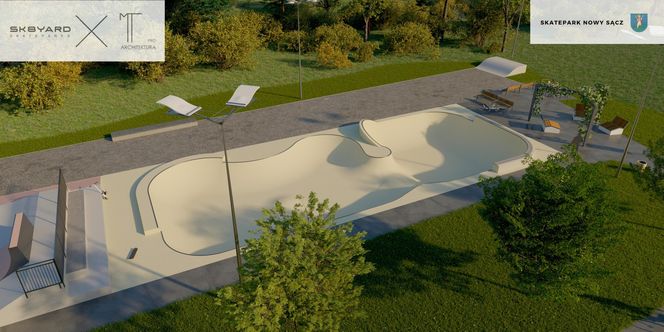 Projekt skateparku w Nowym Sączu 