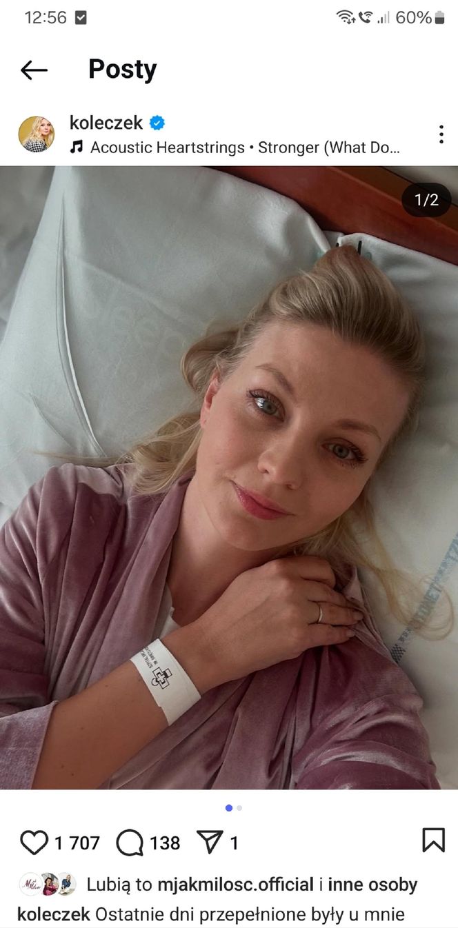 Katarzyna Kołeczek w szpitalu przeszła operację 
