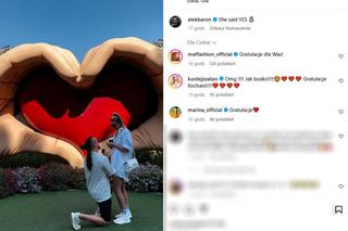 Romantyczne zaręczyny Barona i Kubickiej