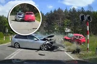 Pirat drogowy staranował dwa auta. Policja ujawniła nagranie