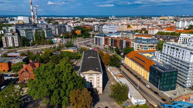 Kępa Mieszczańska we Wrocławiu - widok z drona