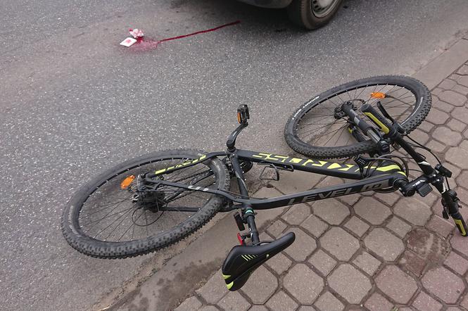 rower wypadek