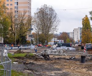 Budowa tramwaju na Stegny w Warszawie