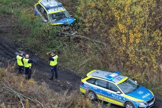 Pościg i wypadek w Pęcicach