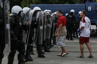 ZAMIESZKI KIBICÓW przed meczem POLSKA-ROSJA