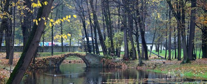 Park przy zamku w Suchej Beskidzkiej