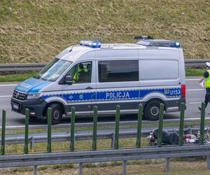 Tragedia na autostradzie A2 w okolicy Krzesin. Nie żyje motocyklista