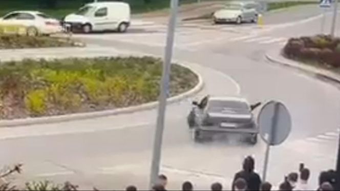 Przed maturą „driftowali” na rondzie w Tomaszowie Lubelskim