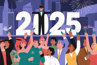 Kartki noworoczne 2025 z życzeniami