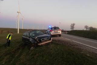 Sztum. Pijany wiózł 4-letniego syna. Auto wypadło z drogi