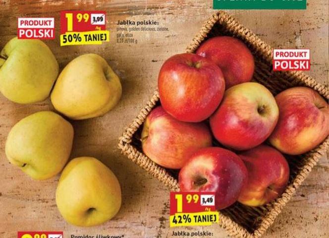 Biedronka  - MEGA promocje. Mielone za 4 zł, szynka za 1,50 zł, polskie! jabłka za 2 zł!