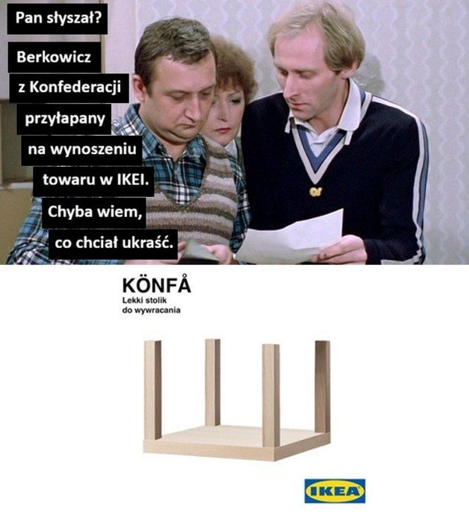 Poseł Konrad Berkowicz ujęty w sklepie IKEA. Internauci mają używanie. Najlepsze MEMY