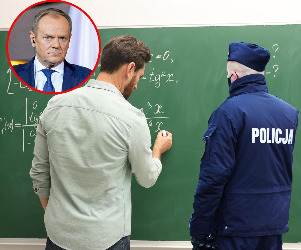 Tusk nauczyciel i policjant
