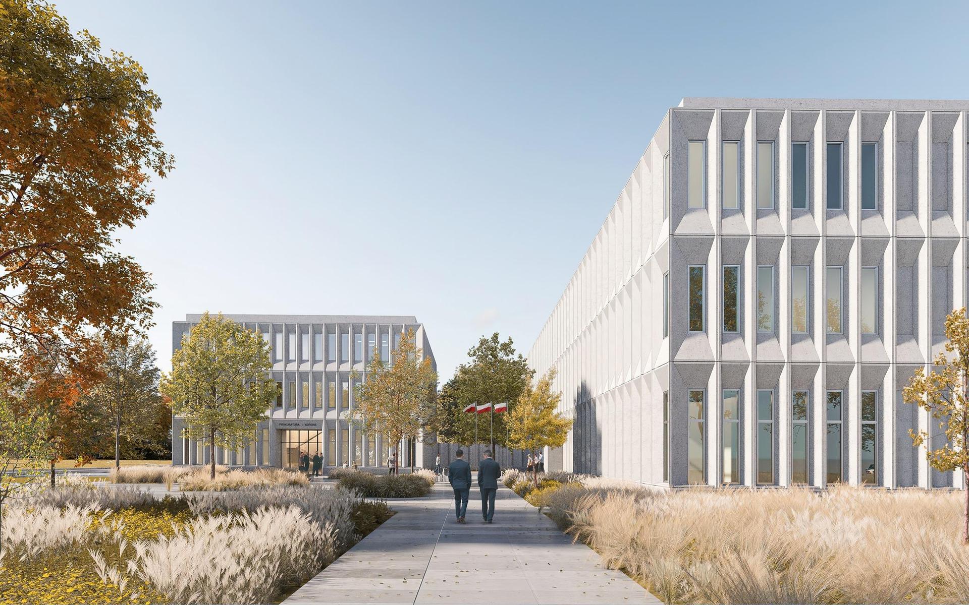 Siedziba Sądu i Prokuratury Rejonowej w Końskich według M.O.C. Architekci