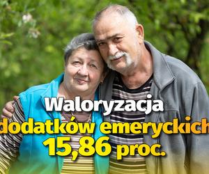 Waloryzacja dodatków emeryckich 15,86 proc.