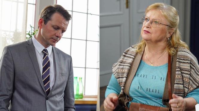 Barwy szczęścia odc. 2290. Bruno (Lesław Żurek), Amelia (Stanisława Celińska)