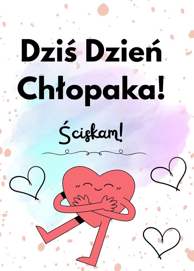 Kartka z życzeniami na Dzień Chłopaka
