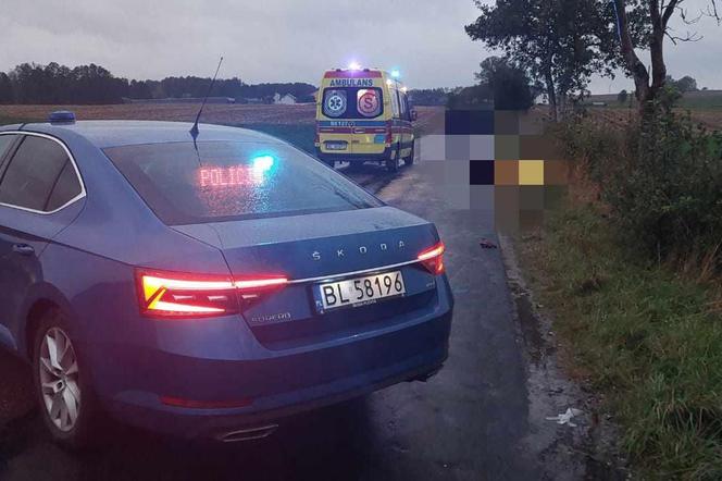 Rowerzysta zginął w wypadku pod Łomżą. Śmiertelne potrącenie na drodze Boguszyce- Czaplice