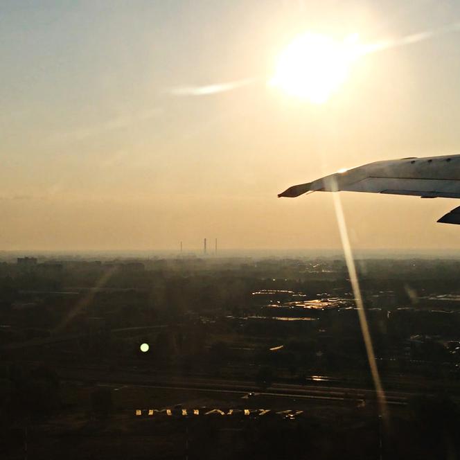 Łukasz Jakóbiak zdjęcie z samolotu