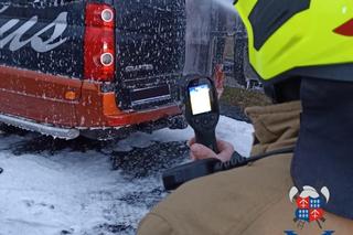 Pożar busa na S5 koło Rydzyny