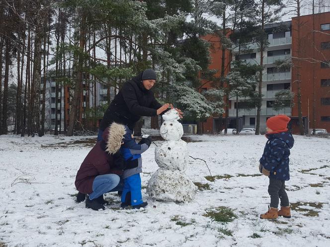 Pierwszy zimowy dzień tej jesieni w Lesznie