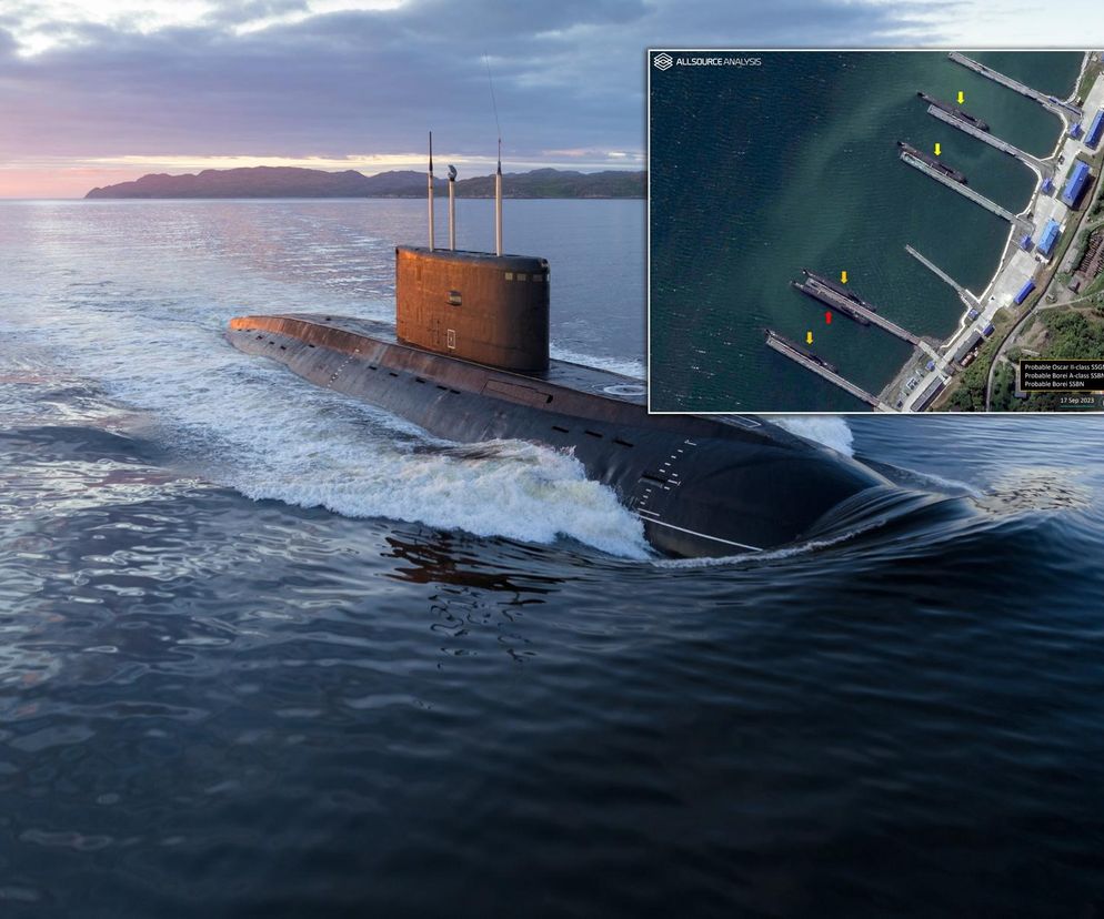 Rosyjskie okręty atomowe. Zdjęcia satelitarne pokazały prawdę