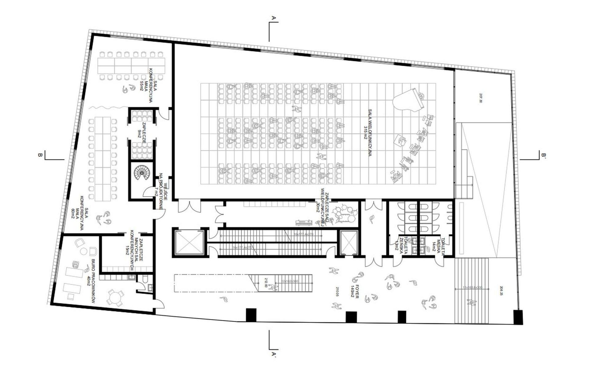 Aula miejska w Rzeszowie według biura ZIEMIA