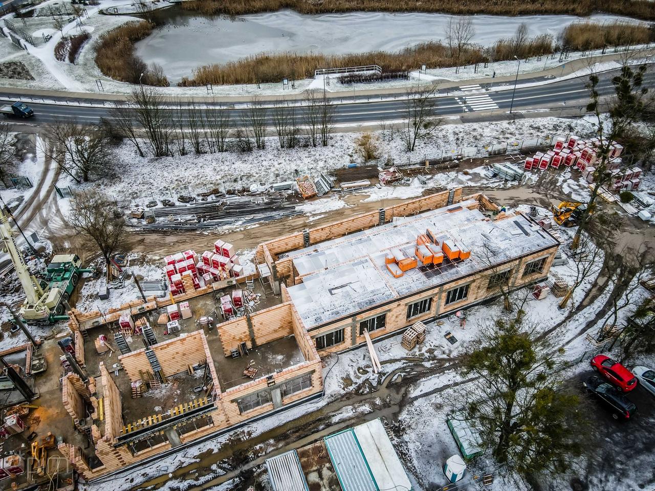 Rośnie nowa część siedziby szkoły przy ul. Druskienickiej