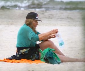 Agnieszka Fitkau-Perepeczko na plaży w Sopocie
