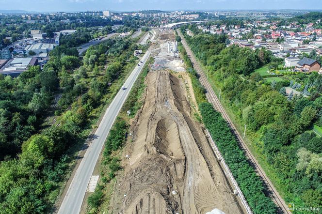 Węzeł Mistrzejowice - budowa. Zobacz jak powstaje jeden z najbardziej skomplikowanych obiektów na S7