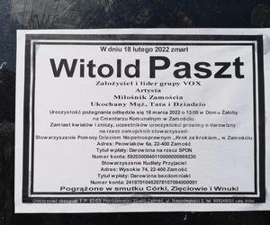 Witold Paszt - tak wyglądał pogrzeb. Fani VOX do dziś żałują