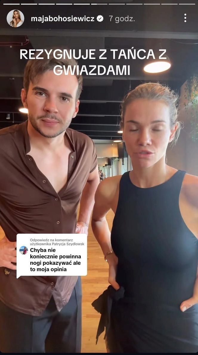 Maja Bohosiewicz rezygnuje z "Tańca z gwiazdami". O powodzie poinformowała w nagraniu