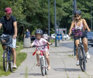 Agnieszka Kaczorowska i Marcin Rogacewicz wybrali się na rowery 