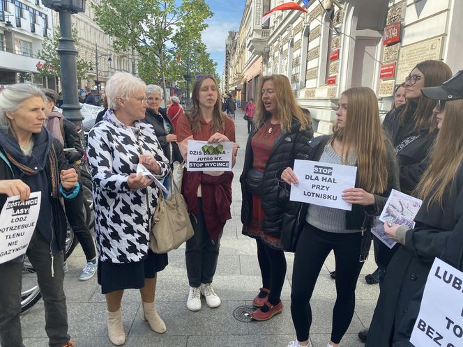 Wielki protest pod urzędem miasta w Łodzi. "Broń lasów Lublinka"
