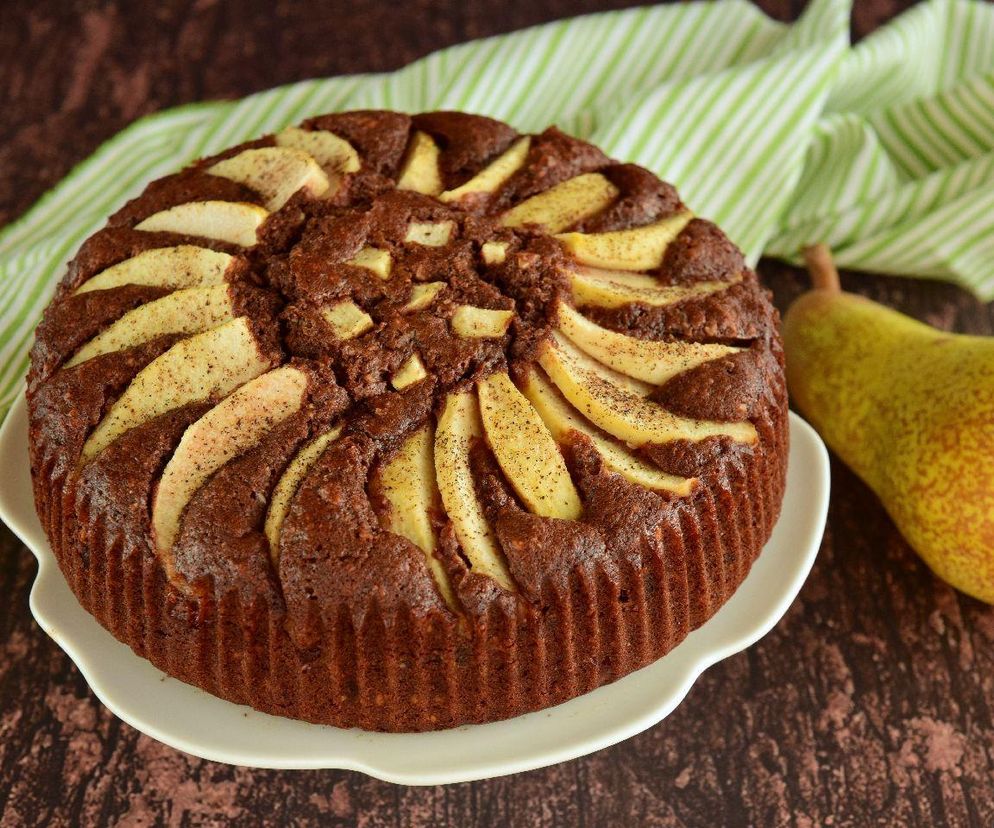 ciasto czekoladowe z gruszkami