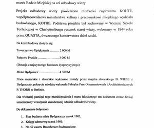 Spektakularne odkrycie podczas remontu kościoła Klarysek w Bydgoszczy. Burmistrz napisał to do nas niemieckim gotykiem 123 lata temu!