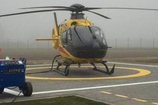 Wypadek w Miasteczku Śląskim: Helikopter zabrał rannego 56-latka do szpitala