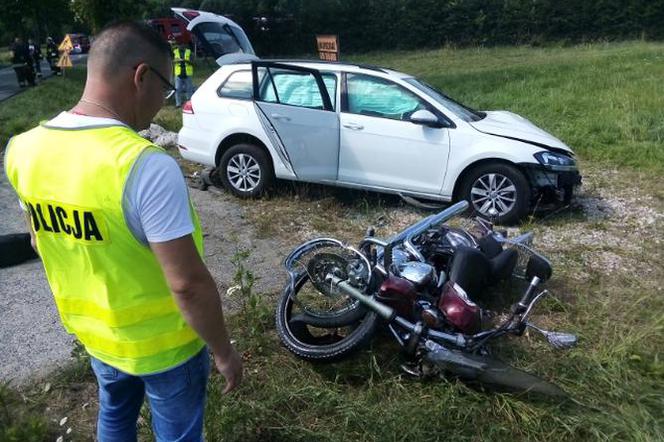 Tragiczny wypadek w m. Góra Motyczna, nie żyje motocyklista