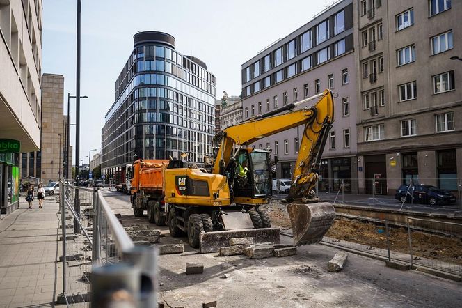 Warszawa. Przebudowa ulic Złotej i Zgoda