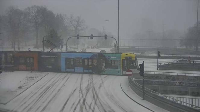 Burza śnieżna w Łodzi 17.01.2022