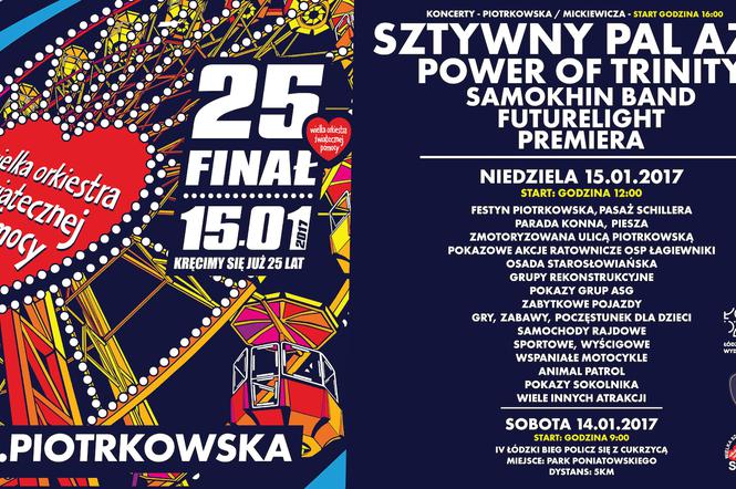 Program WOŚP 2017 w Łodzi