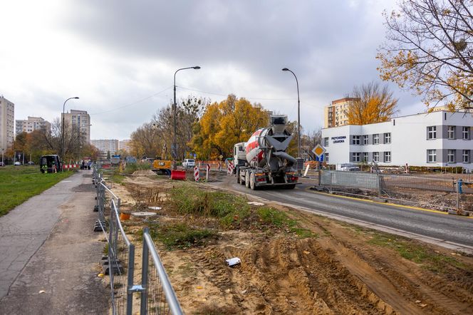 Budowa tramwaju na Stegny w Warszawie