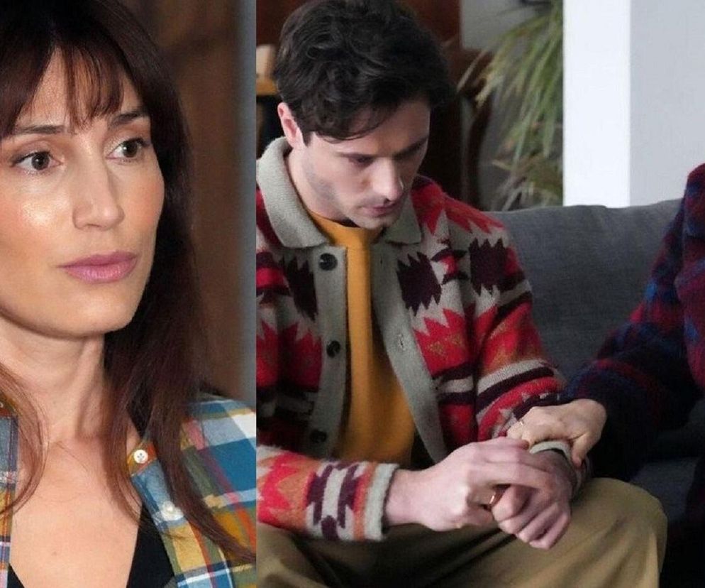 Barwy szczęścia. Celina (Orina Krajewska), Cezary (Marcel Opaliński), Natalia (Maria Dejmek)