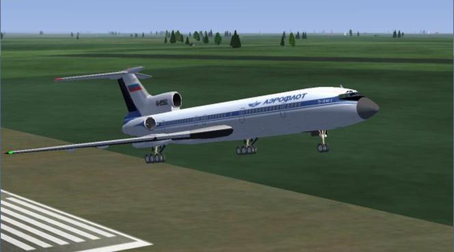 Tu-154 w symulatorze FlightGear Flight Simulator 03