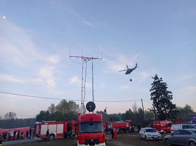 Ogromny pożar pod Grójcem! Spłonęło 80 hektarów lasu