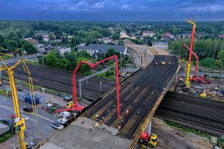 Betonowanie wiaduktu na Chełmżyńskiej
