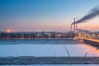 Zimowa panorama północnej części Wrocławia [ZDJĘCIE]