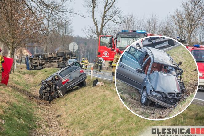 Straszny wypadek pod Wrocławiem. Młody kierowca nie żyje, 24-latka w stanie krytycznym