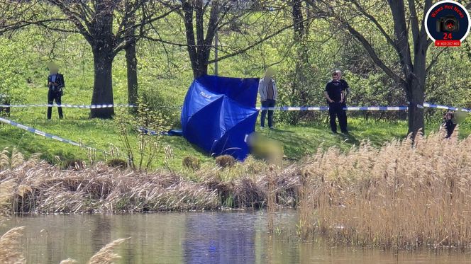 Makabryczne odkrycie w Warszawie: ciało w stawie przy pętli tramwajowej
